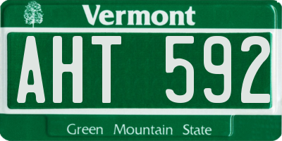 VT license plate AHT592