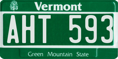 VT license plate AHT593