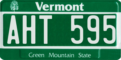 VT license plate AHT595