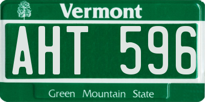 VT license plate AHT596