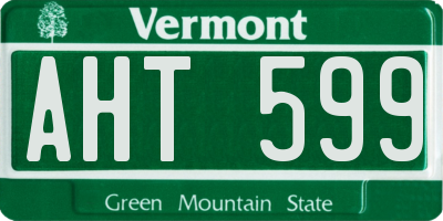VT license plate AHT599