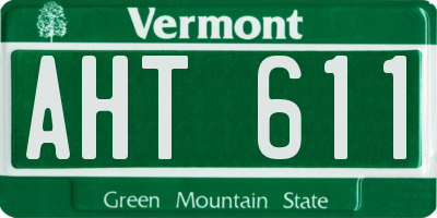 VT license plate AHT611