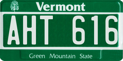 VT license plate AHT616