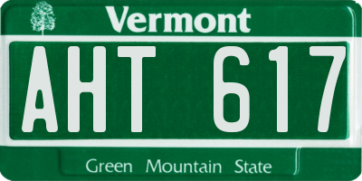 VT license plate AHT617