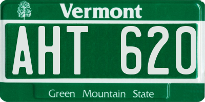 VT license plate AHT620