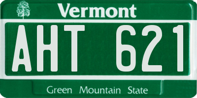 VT license plate AHT621