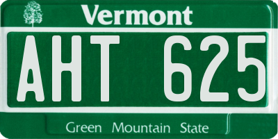 VT license plate AHT625