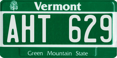 VT license plate AHT629