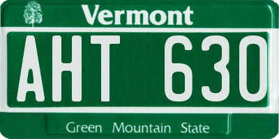 VT license plate AHT630