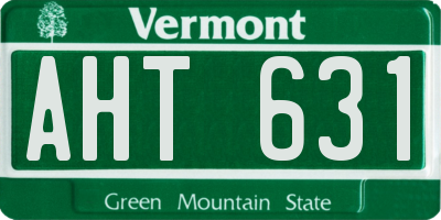 VT license plate AHT631