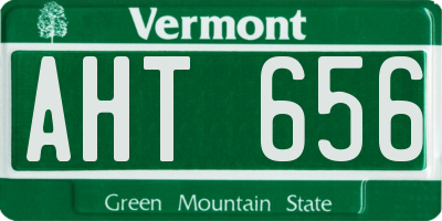 VT license plate AHT656