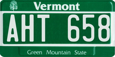 VT license plate AHT658