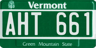 VT license plate AHT661