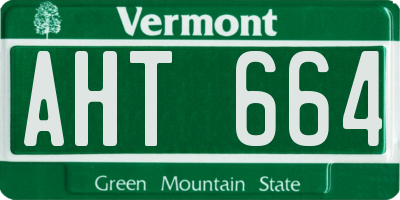 VT license plate AHT664