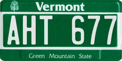 VT license plate AHT677