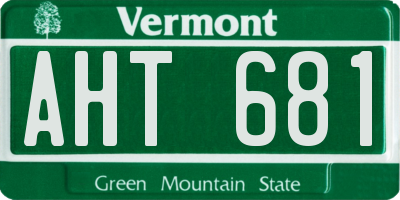 VT license plate AHT681