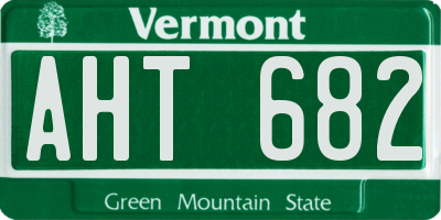 VT license plate AHT682