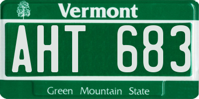 VT license plate AHT683
