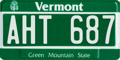 VT license plate AHT687