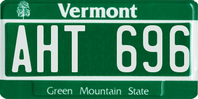 VT license plate AHT696