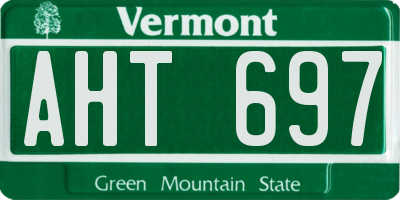 VT license plate AHT697