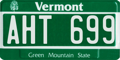 VT license plate AHT699