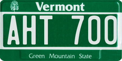 VT license plate AHT700