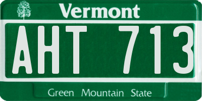 VT license plate AHT713