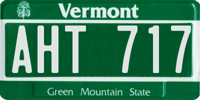 VT license plate AHT717