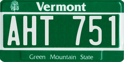 VT license plate AHT751