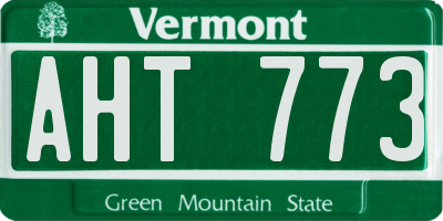 VT license plate AHT773