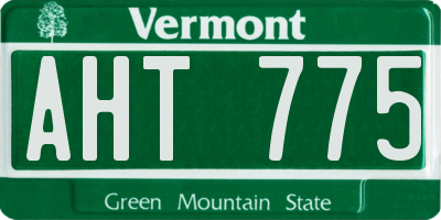 VT license plate AHT775