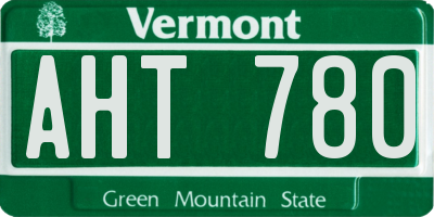 VT license plate AHT780