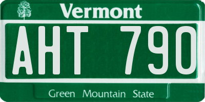 VT license plate AHT790