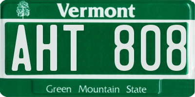 VT license plate AHT808