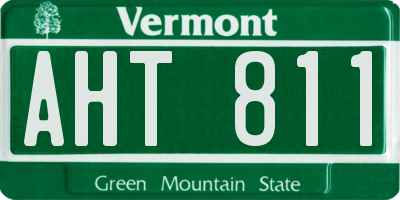 VT license plate AHT811