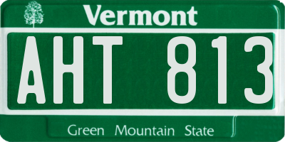 VT license plate AHT813