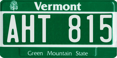 VT license plate AHT815