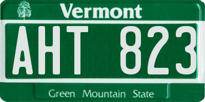 VT license plate AHT823