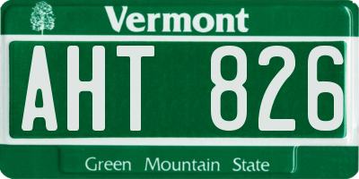 VT license plate AHT826