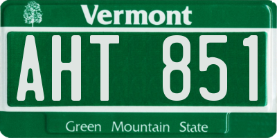 VT license plate AHT851