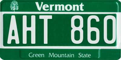 VT license plate AHT860
