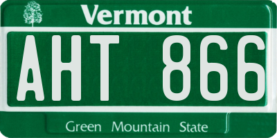 VT license plate AHT866