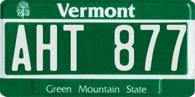 VT license plate AHT877