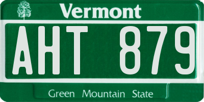 VT license plate AHT879