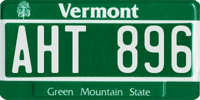 VT license plate AHT896