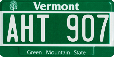 VT license plate AHT907