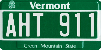VT license plate AHT911