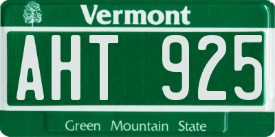 VT license plate AHT925