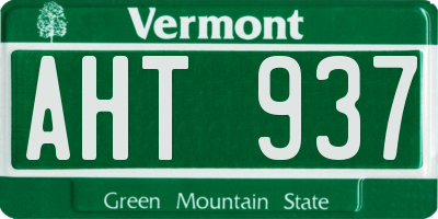 VT license plate AHT937